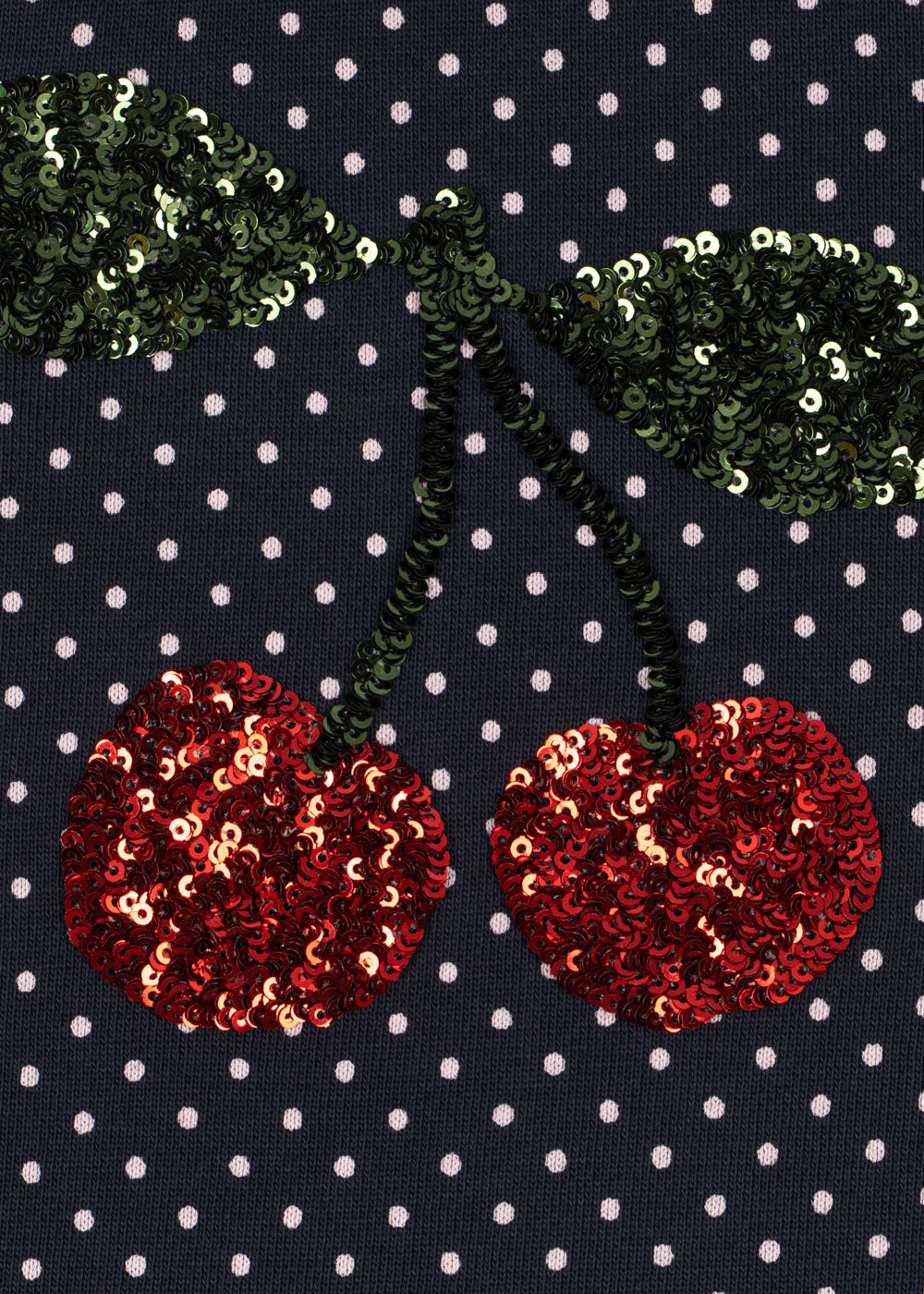 Konges Slojd Lou Terry Sweatshirt Dress in Sequin Cherries