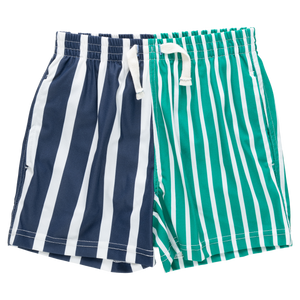 Pink Chicken Boys Swim Trunk in Multi Stripe
