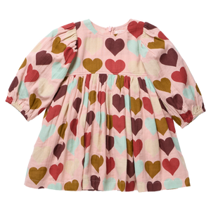 Pink Chicken Bea Dress in Multi Harvest Hearts