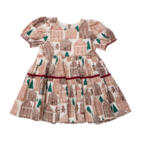 Pink Chicken Girls Eliza Dress in Blush Gingerbread Houses
