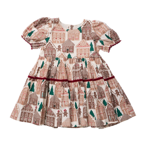 Pink Chicken Girls Eliza Dress in Blush Gingerbread Houses