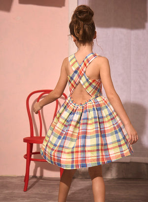 Hunter Bell Kids June Dress in Harbor Club Madras