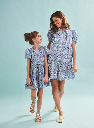 Hunter Bell Kids Merrit Dress in Bermuda Blooms