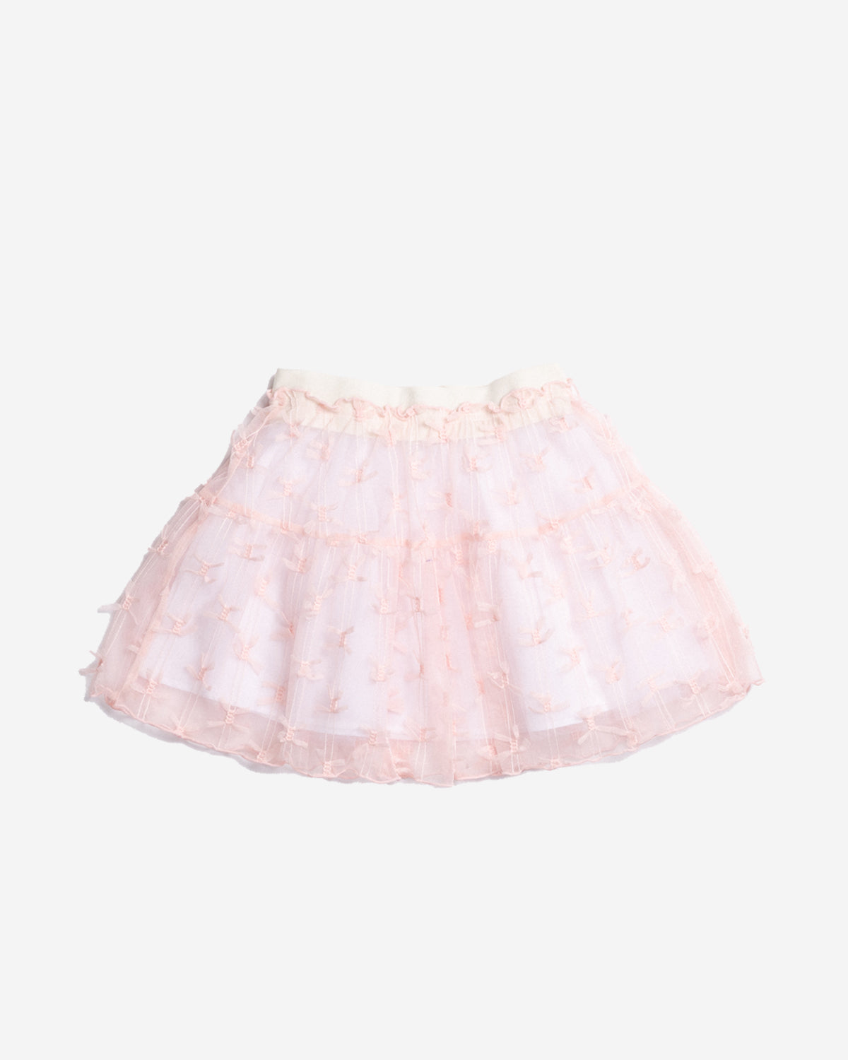 Petite Hailey Maya Lace Skirt in Pink Bows
