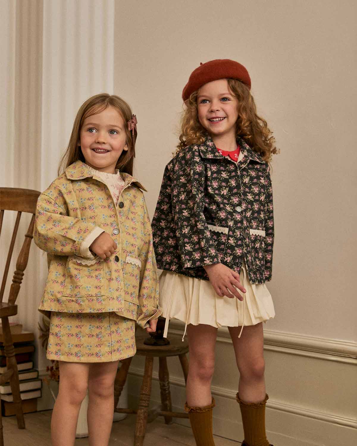 Petite Hailey Stormi Skirt in Goldenrod Flower