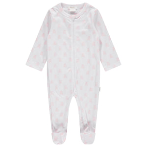 Pimalu Zip Footie in Light Pink Teddy Bears
