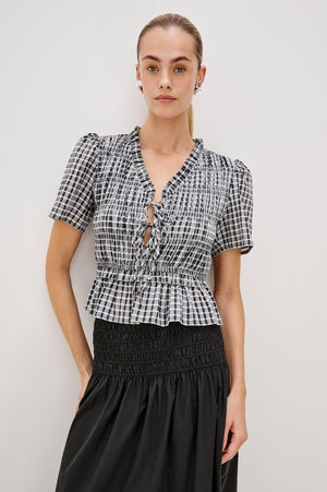 Rails Portia Top in Ash Seersucker