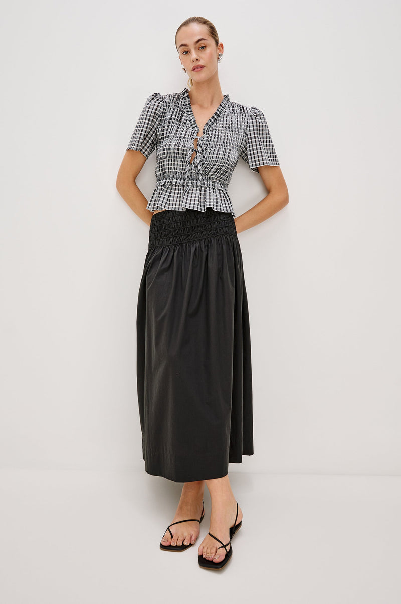 Rails Portia Top in Ash Seersucker