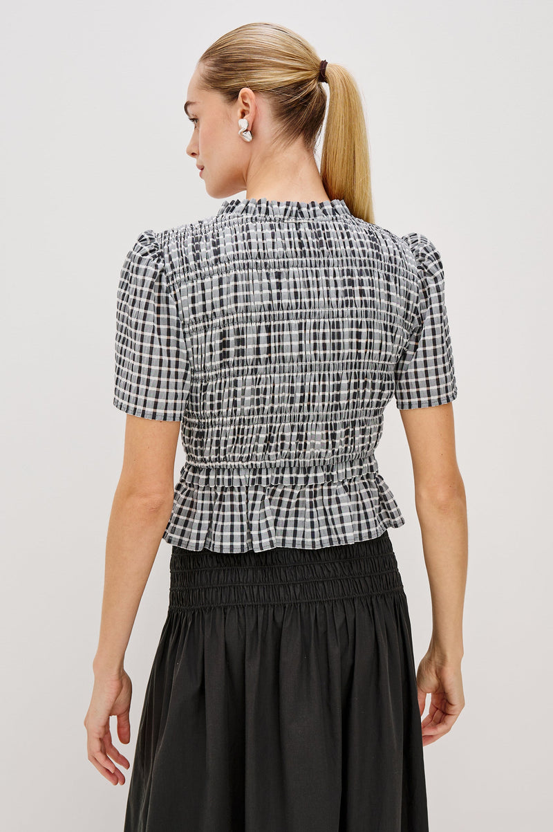 Rails Portia Top in Ash Seersucker