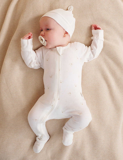 Purebaby Zip Footie in Bears