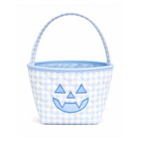 Bits & Bows Halloween Petite Pumpkin Tote in Blue