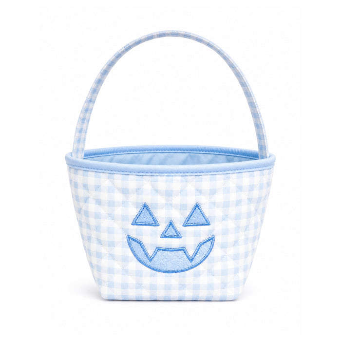 Bits & Bows Halloween Petite Pumpkin Tote in Blue