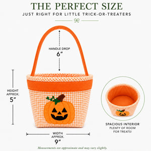 Bits & Bows Halloween Petite Pumpkin Tote in Orange