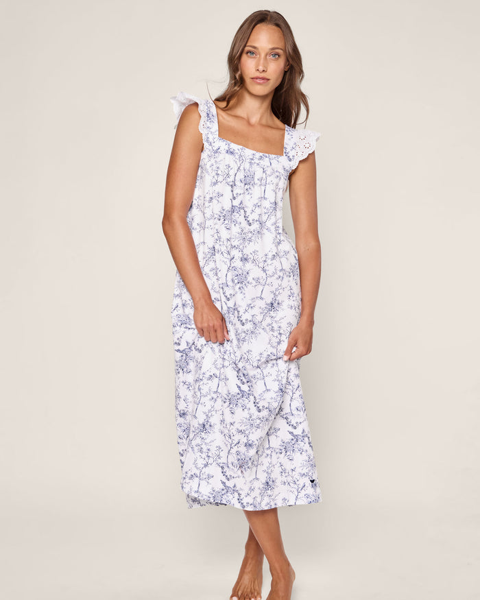 Petite Plume Women's Clara Nightgown in Timeless Toile