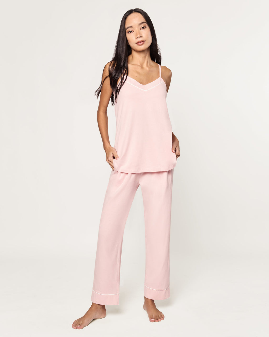 Petite Plume Women's Pima Sylvie Pant Set In Pink