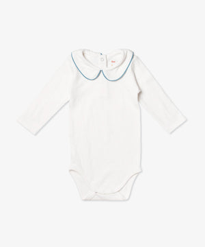 Oso & Me Peter Pan Onesie with Blue Piping