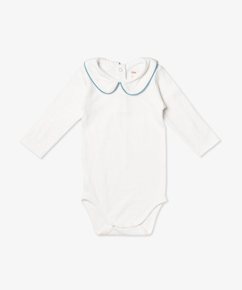 Oso & Me Peter Pan Onesie with Blue Piping