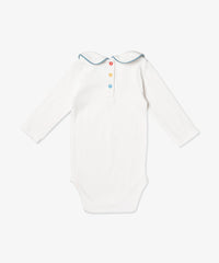 Oso & Me Peter Pan Onesie with Blue Piping