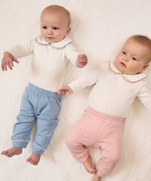 Oso & Me Peter Pan Onesie with Blue Piping