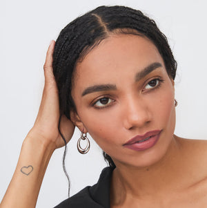 fyb Petra Hoop Earrings in Silver