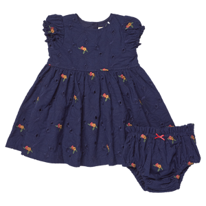 Pink Chicken Baby Eliza Dress Set in Eyelet Embroidery