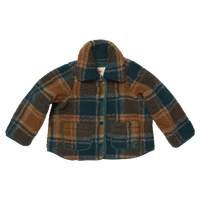 Pink Chicken Boys Jace Jacket in Pumpkin Patch Plaid
