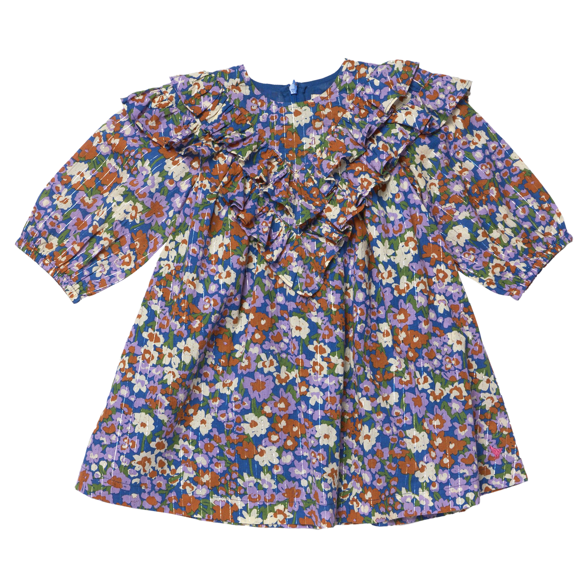 Pink Chicken Everly Dress in True Blue Sketched Floral
