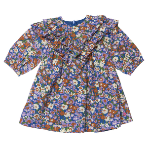Pink Chicken Everly Dress in True Blue Sketched Floral