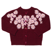 Pink Chicken Blossom Sweater in Pink Embroidered Flowers