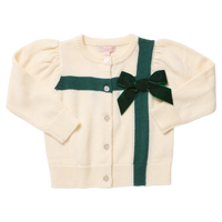 Pink Chicken Girls Constance Sweater in Cream Bow