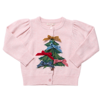 Pink Chicken Girls Constance Sweater in Pink Tree Bows