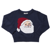 Pink Chicken Boys Oliver Sweater in Navy Santa
