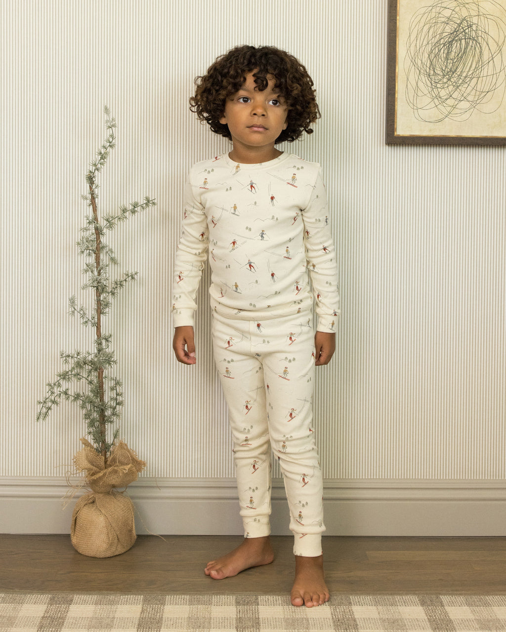 Rylee + Cru Organic Pajama Set in Skiers