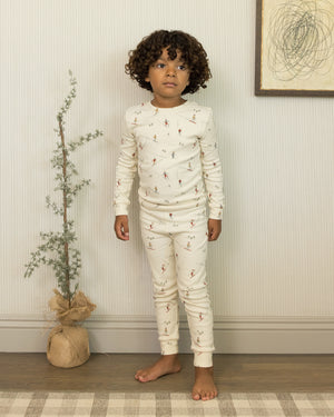 Rylee + Cru Organic Pajama Set in Skiers