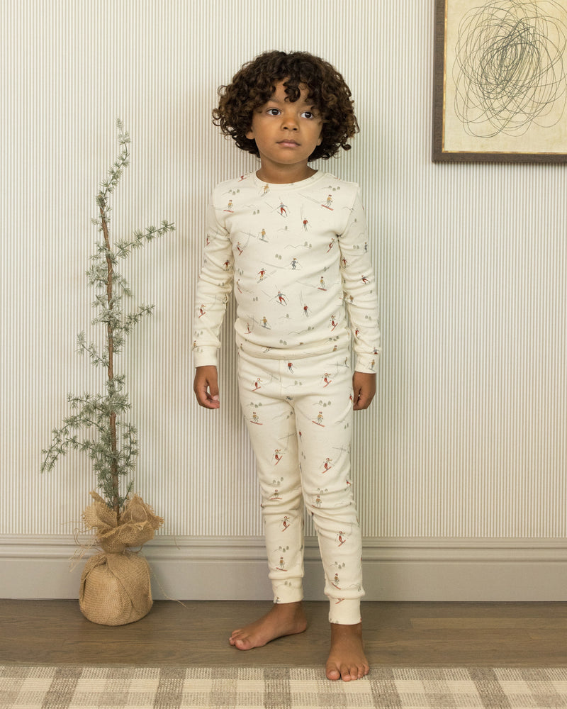 Rylee + Cru Organic Pajama Set in Skiers