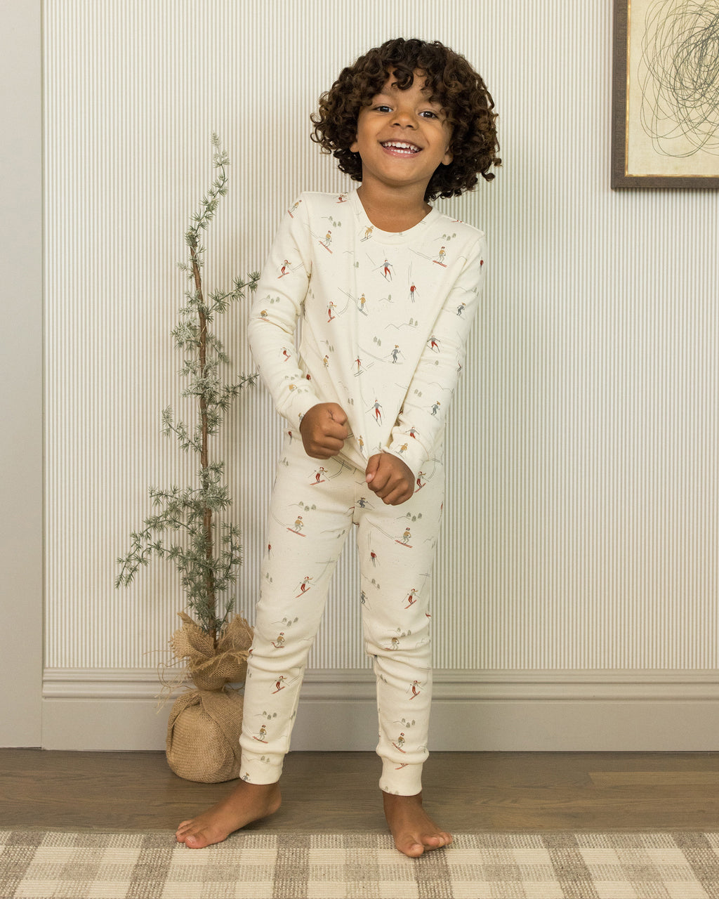 Rylee + Cru Organic Pajama Set in Skiers