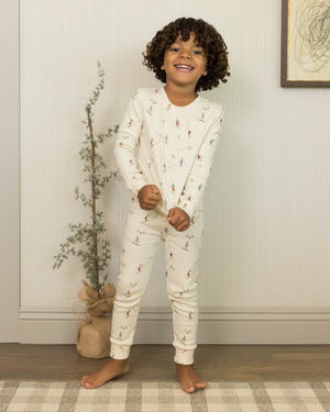 Rylee + Cru Organic Pajama Set in Skiers