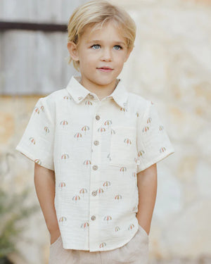 Rylee + Cru Collared Shirt in Umbrellas