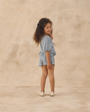 Rylee + Cru Juniper Set in Marine Gingham