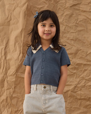 Rylee + Cru Sloane Knit Top in Marine