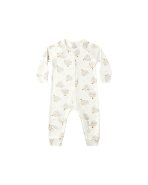 Rylee + Cru Organic Long John Pajamas in Hanukkah