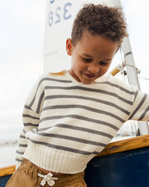 Rylee + Cru Collared Sweater in Ivory