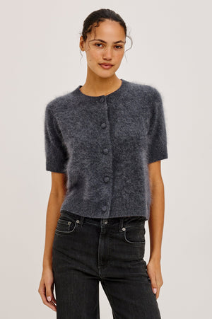 Rails Roman Sweater Shirt in Charcoal