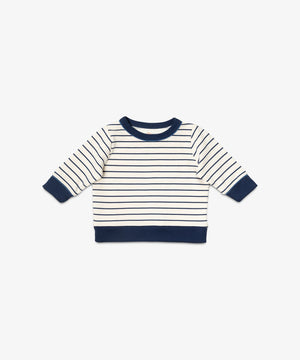 Oso & Me Baby Remy Sweatshirt in Navy French Stripe