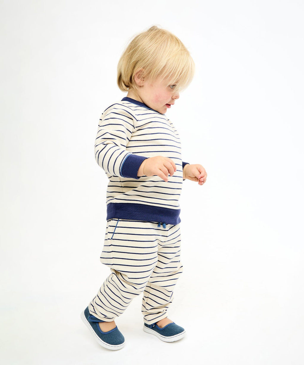 Oso & Me Baby Chris Jogger in Navy French Stripe