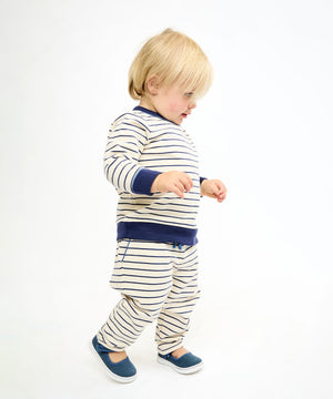 Oso & Me Baby Chris Jogger in Navy French Stripe