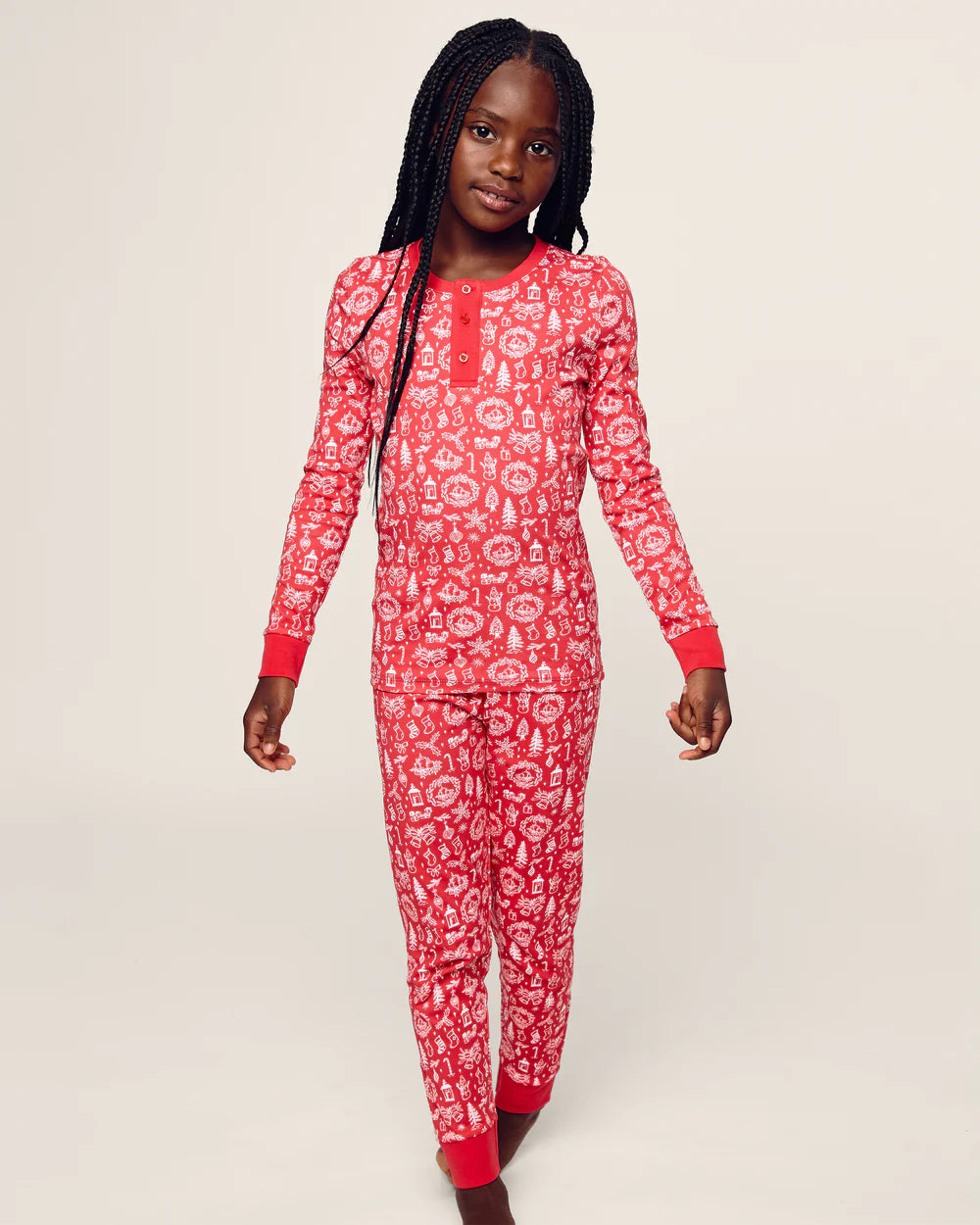 Petite Plume Pima Cotton Snugfit Pajamas in Whimsical Winter