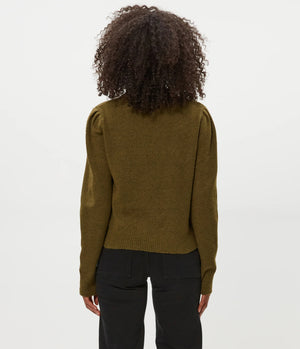 Michael Stars Genova Puff Sleeve Top in Topiary
