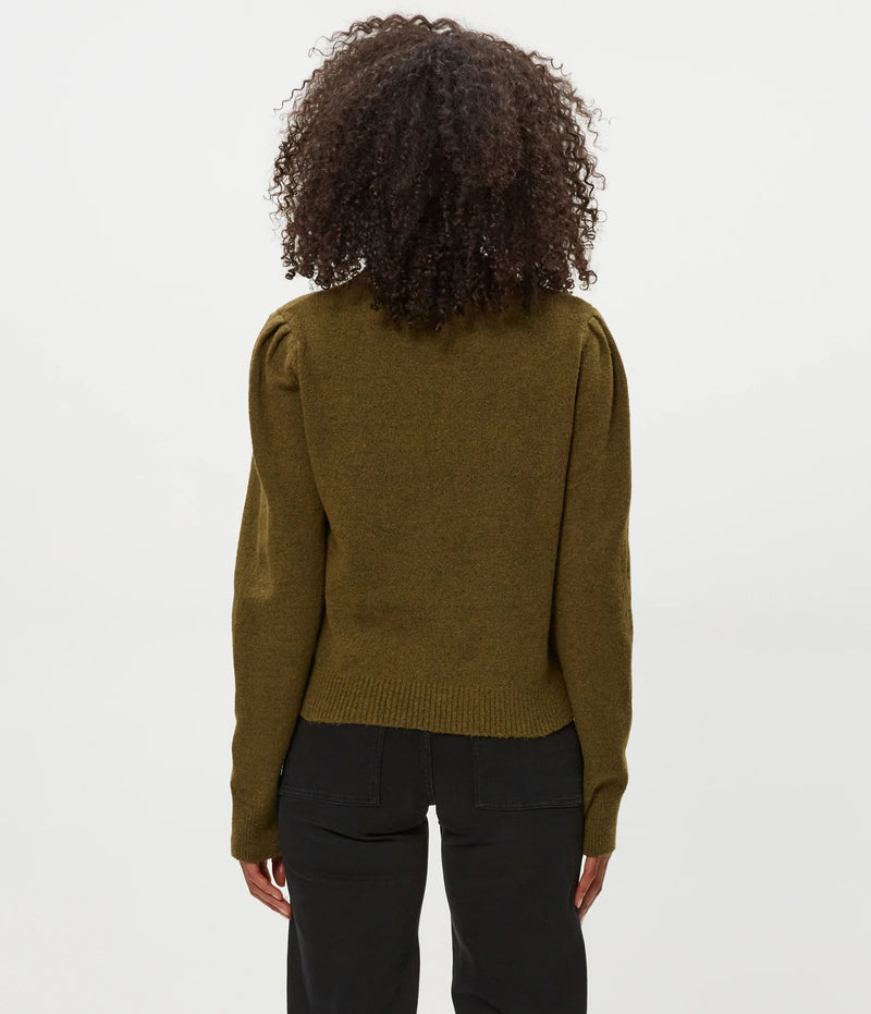 Michael Stars Genova Puff Sleeve Top in Topiary