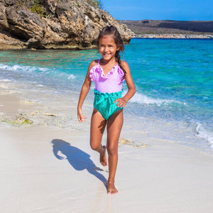 Shade Critters Swimsuit in Pink and Green